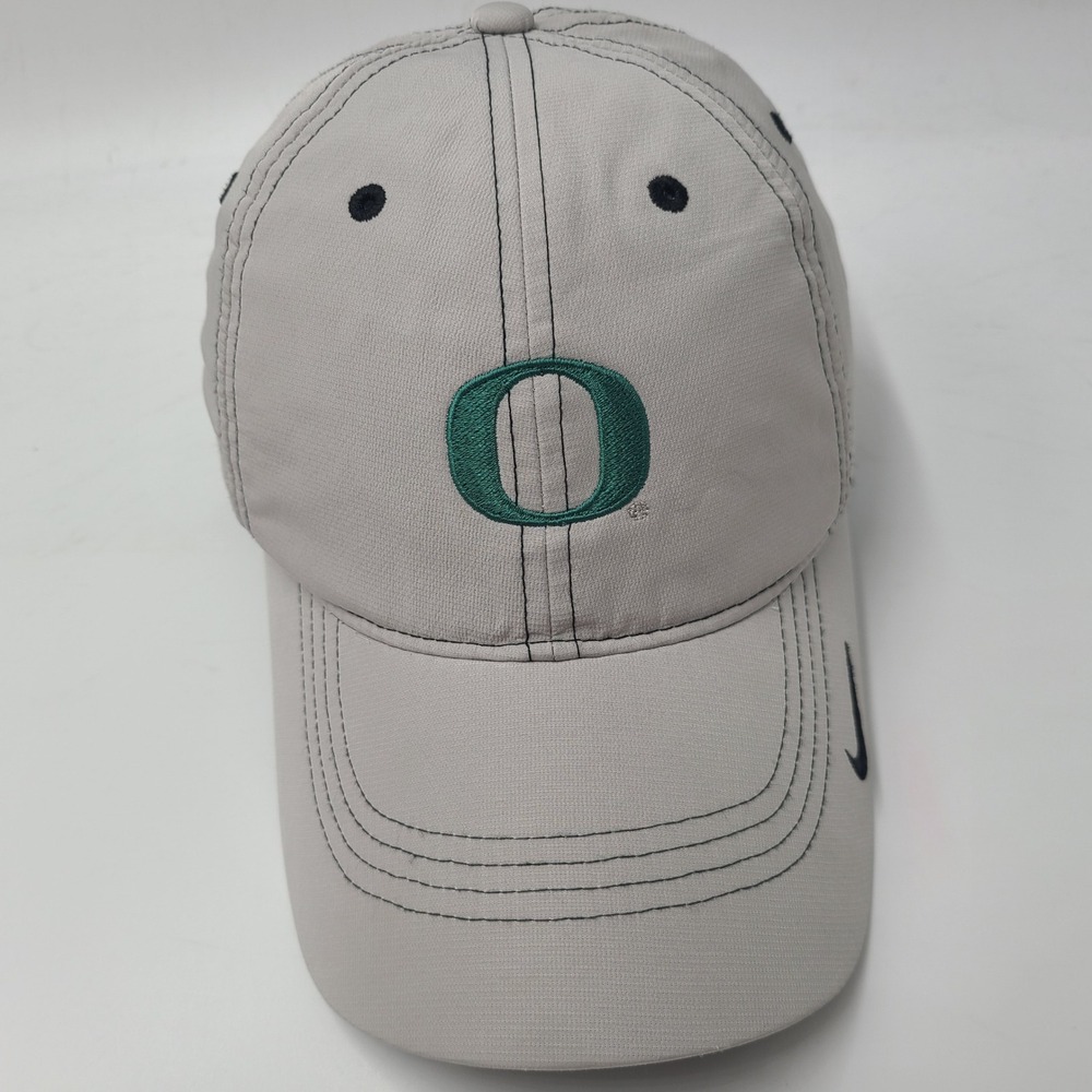 Oregon Ducks Hat Adjustable Nike Gray Green NCAA University Logo Nike Golf Men